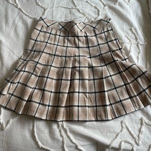 H&M Plaid Pleated Skirt